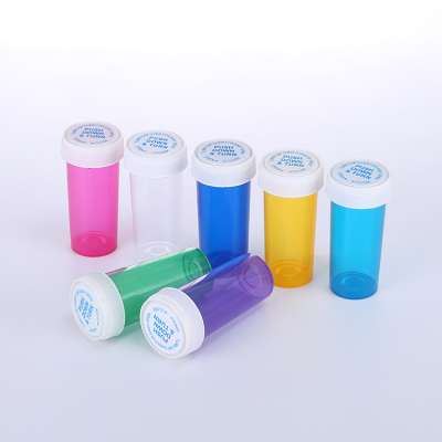 Child Resistant Reverse Cap Bottle push and turn Plastic Vial manufacturer with multiple sizes