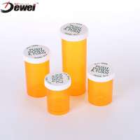 Orange Bottle Custom Pills Cap Bottle Pills Capsules Child Resistant Container Bottle