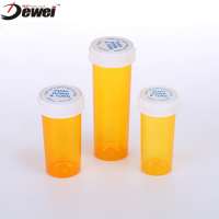 From 8 Dram To 60 Dram Full Size Plastic Medical Vials Reversible Thumb Tab Vials  Reversible Cap Vials