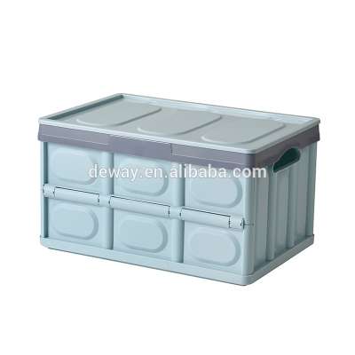 Home use Collapsible Plastic Storage Box with Lid foldable solid storage box