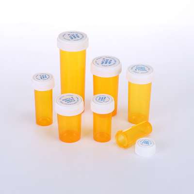 Phamacy Vial with Reversible Cap plastic reversible vial