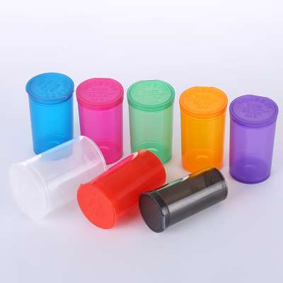 Empty Factory Biodegradable Plastic Pharmacy Weed Hemp Herb Pill Bottles Pop Top Cr Cap Tablet Vials Custom Logo