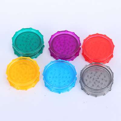 Custom Manual Plastic Herb Grinder Weed Tobacco Grinder  Round Design Wholesale Tobacco Spice Plastic Herb Grinder Herb